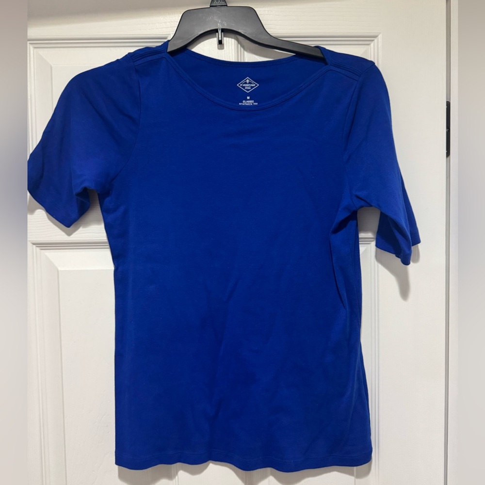 St. John's Bay Classic Blue Boatneck Tee